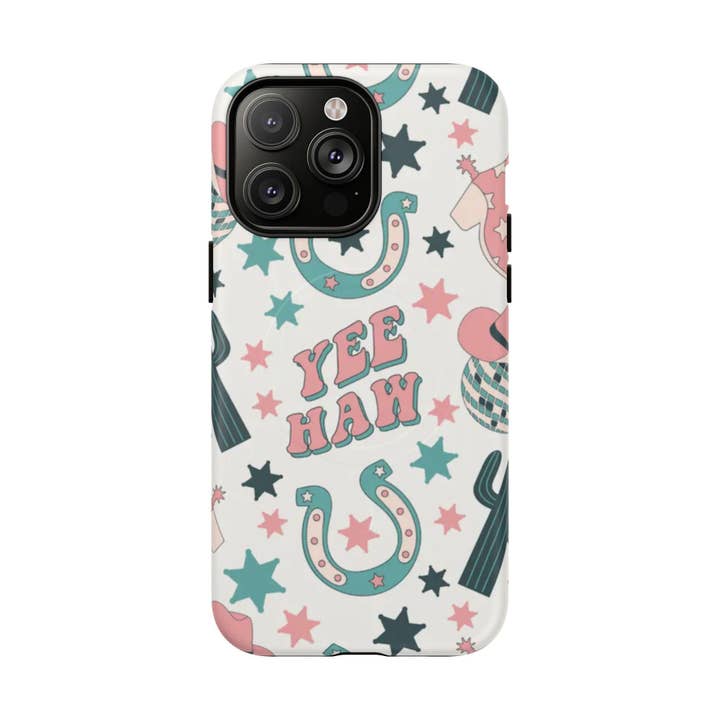 Grassy Creek Designs - Wholesale Phone Case - Women's - Yee Haw Cowgirl Phone Case: Pastel Western Design, Magnetic, Impact-Resistant8