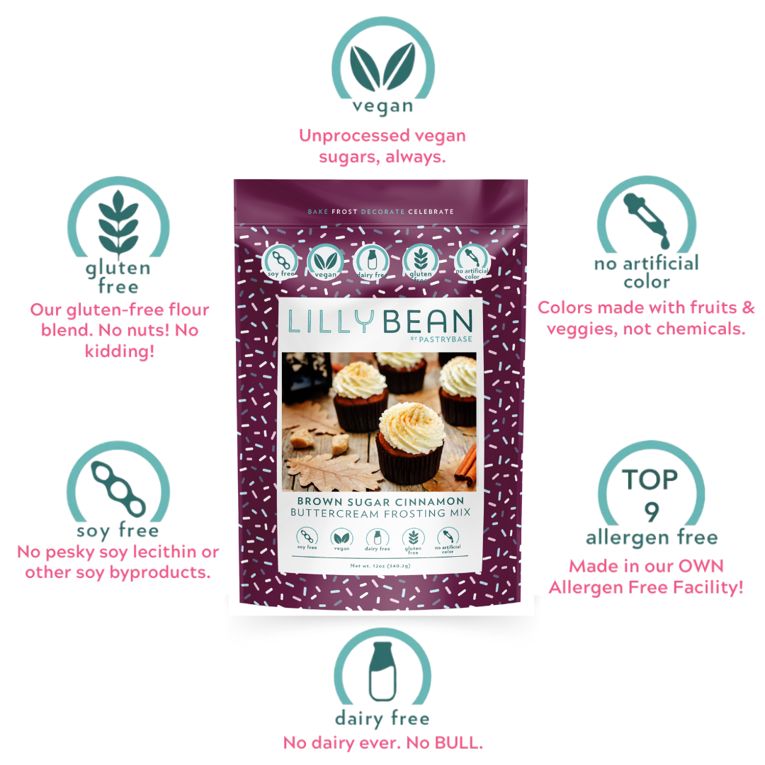 LillyBean Baking - Wholesale Cake Mix - Cinnamon Buttercream Frosting Mix (Vegan & Gluten-Free)2