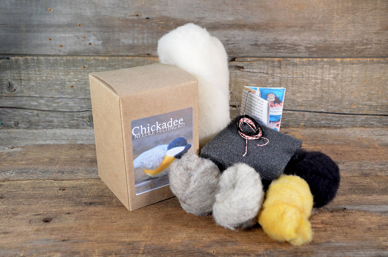 The General Bean - Wholesale Craft Sewing Kit - Needle Felting Kit-  Chickadee Ornament- Bird 2