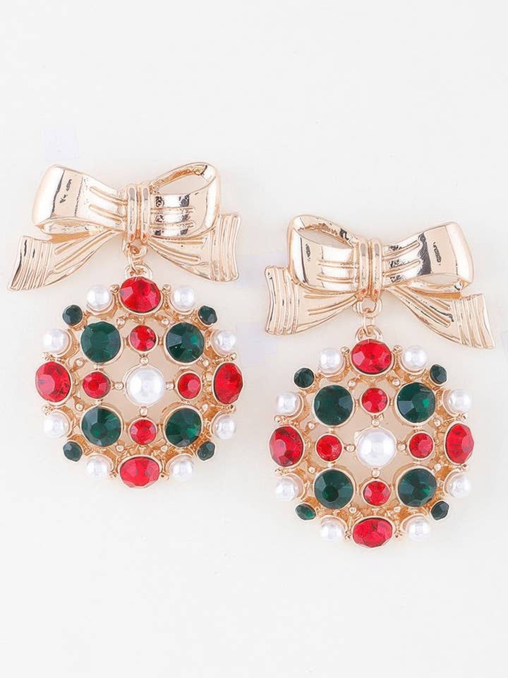 Bejeweled Ribbon Ornament Örhängen för wholesale av CC Wholesale Clothing