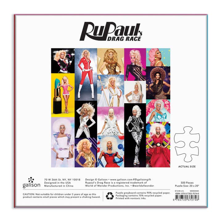 Chronicle Books - Wholesale Puzzle - Adult - RuPaul's Drag Race 500 Piece Puzzle