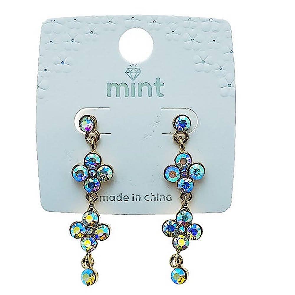 Atlas Fashion - Wholesale Dangle Earrings - Rhinestone Cluster Drop Earring0