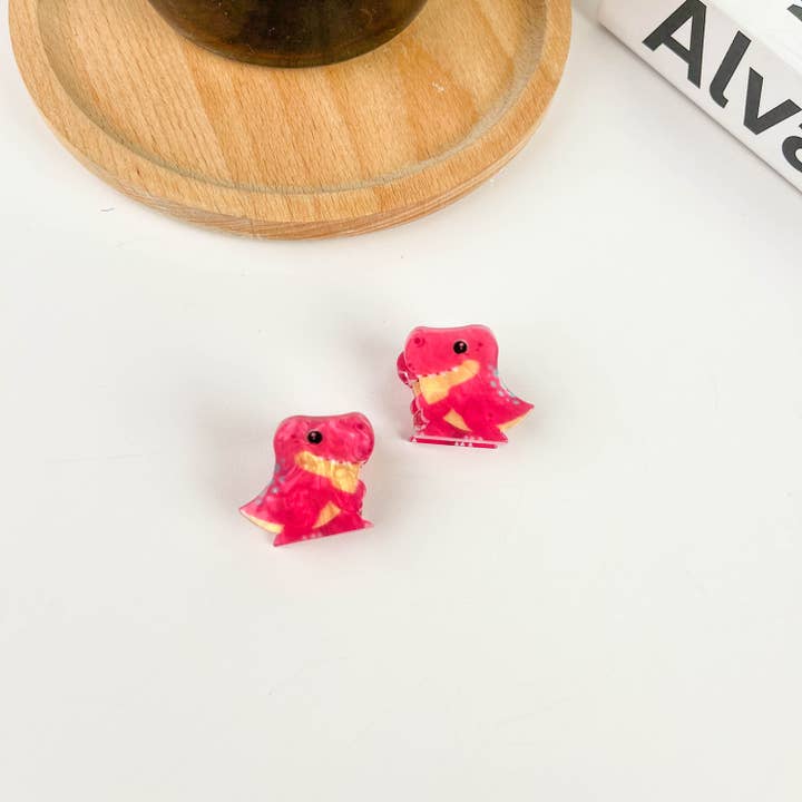 TheDivaSoap – Engroshandel Hårspænde - Dame – 2 stk Dinosaur Series Lille kloklemme, Mini Hårklip8