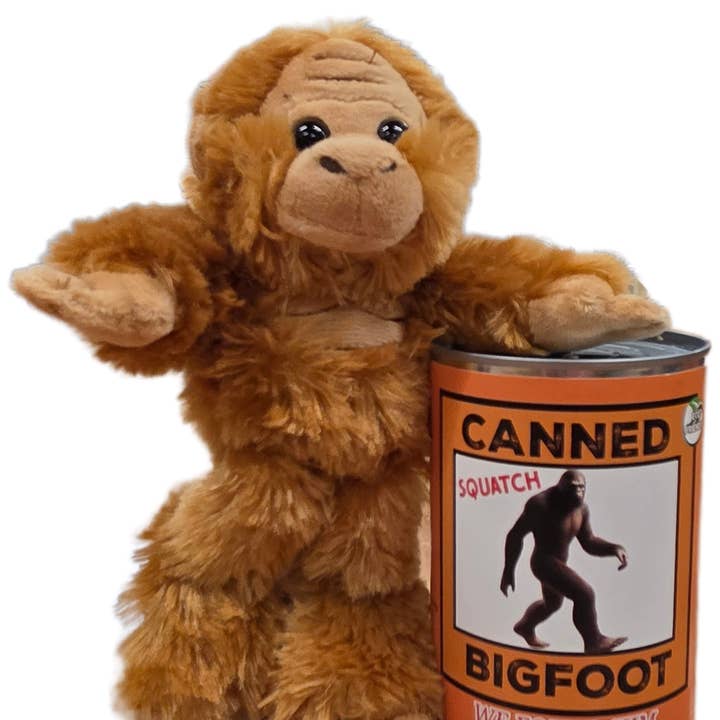 Canned Bigfoot | Stuffed Animal Plush | Funny Jokes Big Foot for wholesale by Heavenly Scents