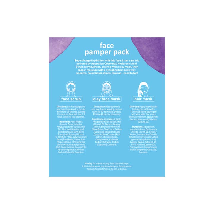 Cognescenti Pty Ltd – wholesale Facial-care set/kit – Coconut & Hyaluronic You Glow Girl...Face Pamper Pack1