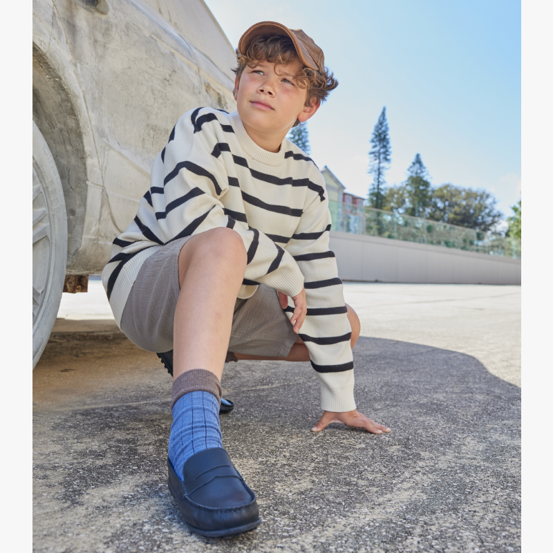 Childrenchic Inc - Wholesale Flats/Loafers - Kids - Alex Navy Loafer4