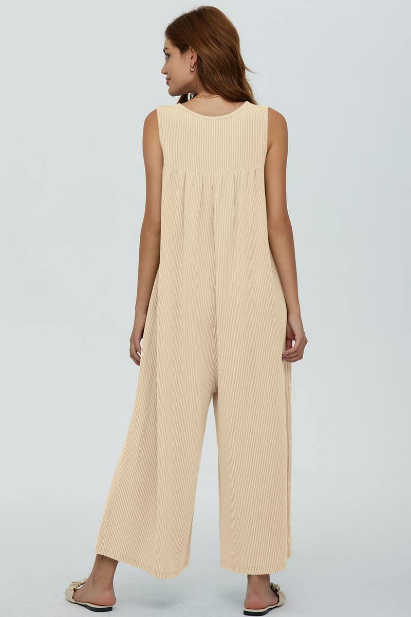 NINEXIS - Wholesale Jumpsuit - Women's - CWSJS0720_SOLID COLOR CASUAL LOOSE POCKET JUMPSUIT18