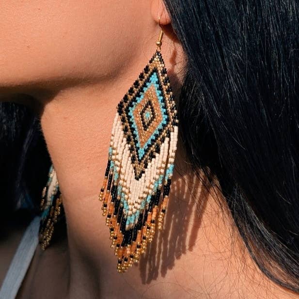 Agua del Río - Wholesale Dangle Earrings - Ethnic earrings handmade miyuki beads - TEMPLO1