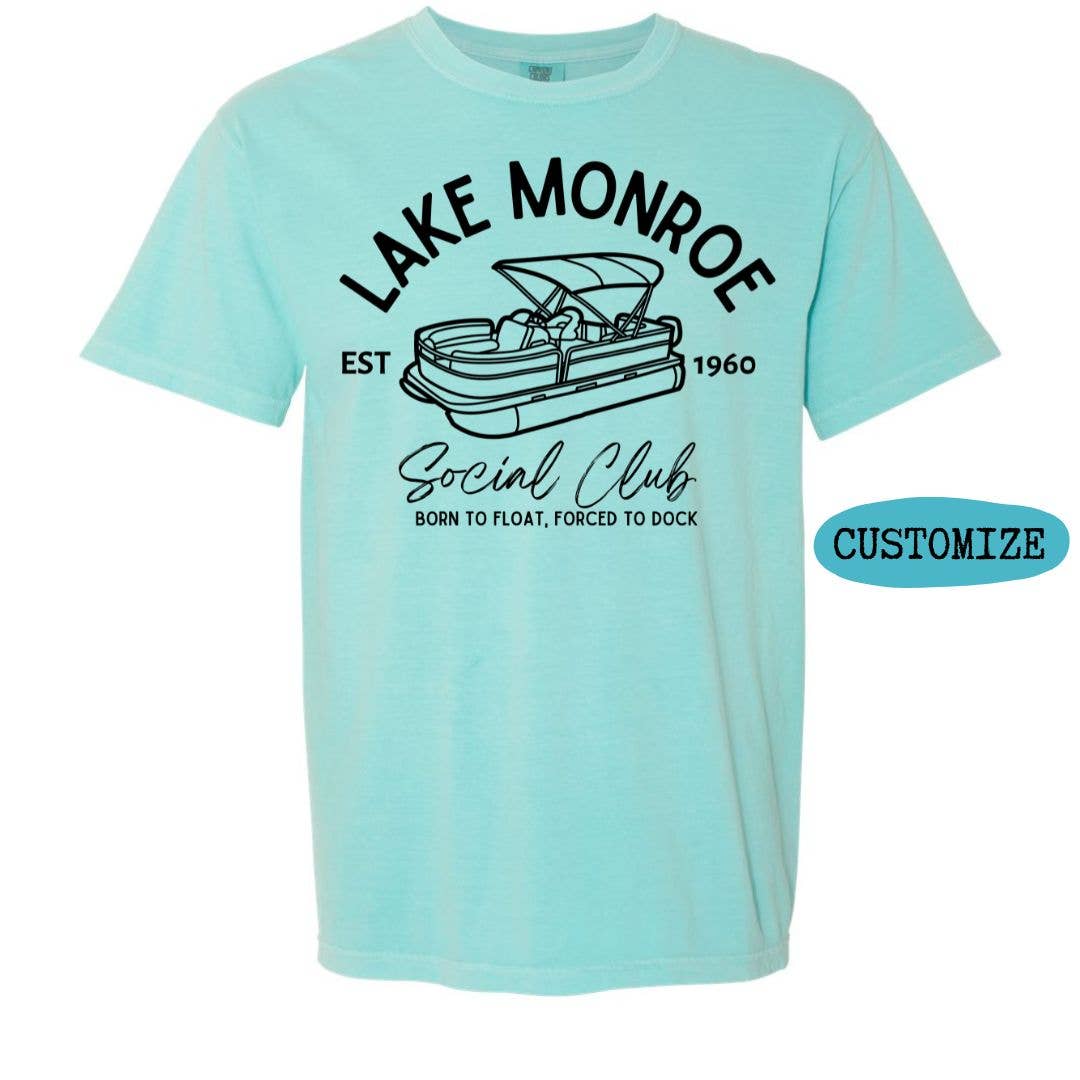 222 PARKSIDE – Engroshandel T-shirt med print - Unisex – Custom Lake Social Club T-shirt - Comfort Colors2