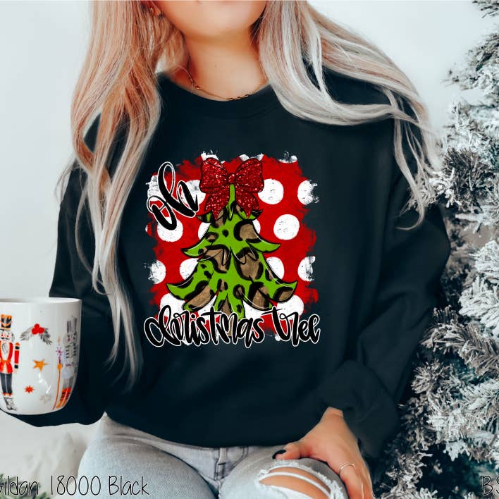 Bama Screens - Wholesale Sublimation Transfer - Red Dot Oh Christmas Tree #BS62073