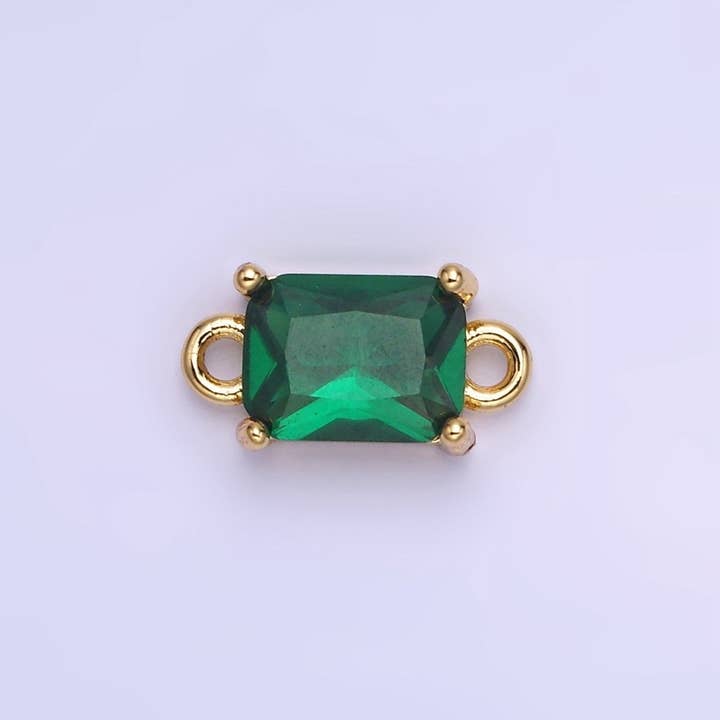 Aim Eternal - Wholesale Individual Charm/Pendant - 14K Gold Filled CZ Baguette Connector | G422 - G429