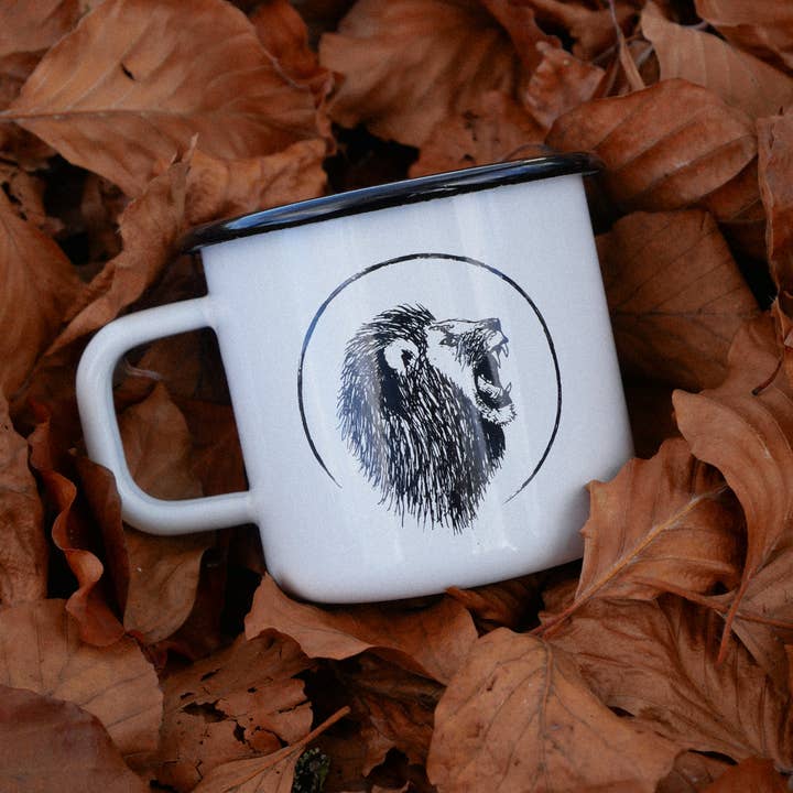 Hannibelle - Wholesale Coffee Mug - Enamel Mug Lion