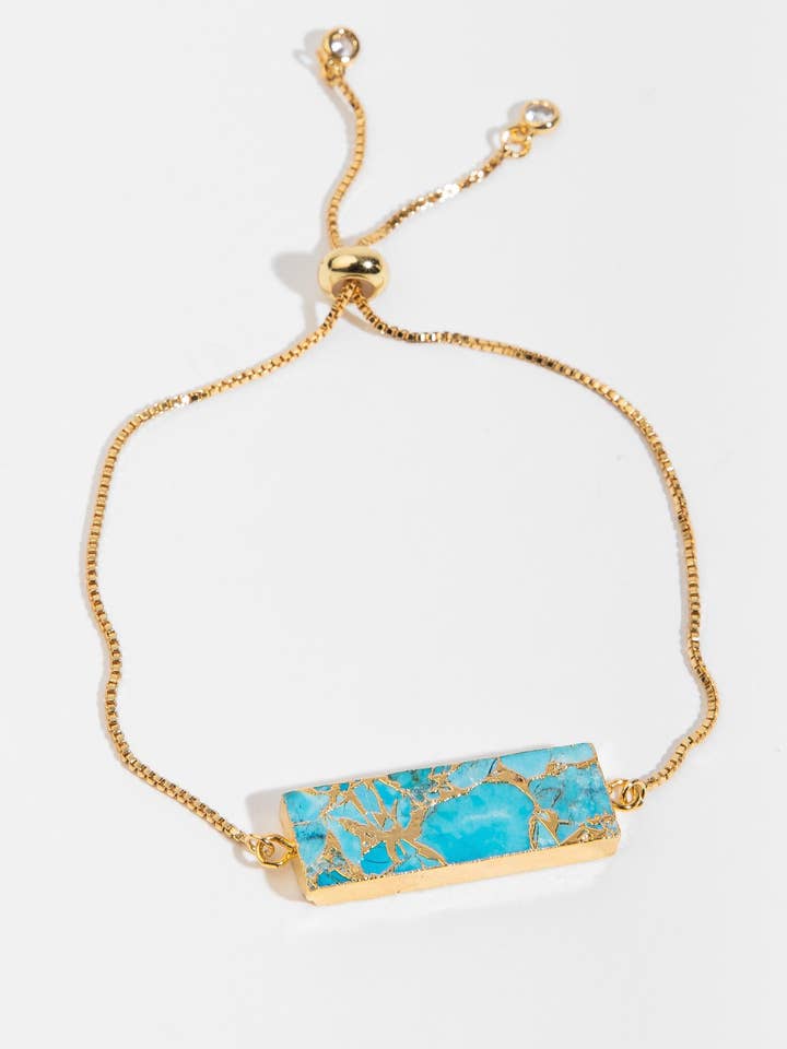 Mojave Rectangle Stone Bracelet for wholesale by SAACHI