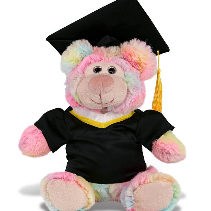 Cota Global - Wholesale Stuffed/plush toy – Kids & baby - Plush Graduation - Super-Soft Plush - Rainbow Bear 9"0