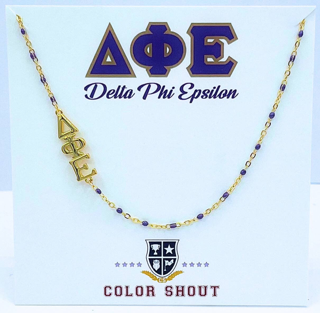 Color Shout – Großhandel Perlenkette – N201-Die Schwesternschaftskette: Seitlich gesetzte griechische Buchstaben auf Emaille-Perlenkette12