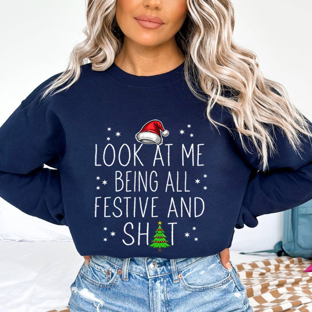 LA Shirt Company - Wholesale Graphic Sweatshirt - Women's - Being All Festive - Sweatshirt & Hoodie3
