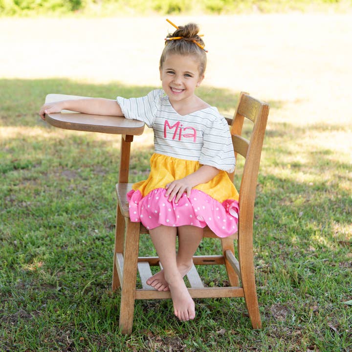 Sugar Bee Clothing - Vente Robe – enfant - Robe d'école pour filles - Robe Abby - Crayon2