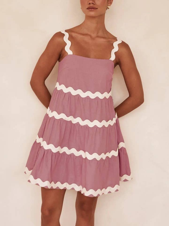 Rosa Clothing - Wholesale Dress - Women's - Loose Sweet Lace Patchwork Dress