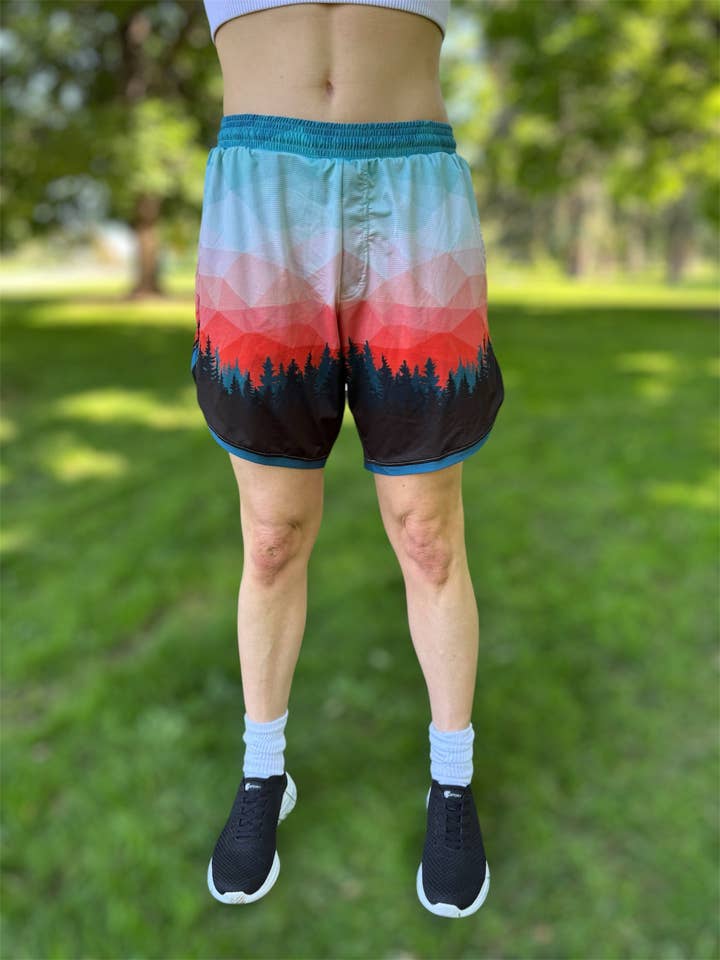 Short de course sur sentier Treeline pour la vente par Colorado Threads