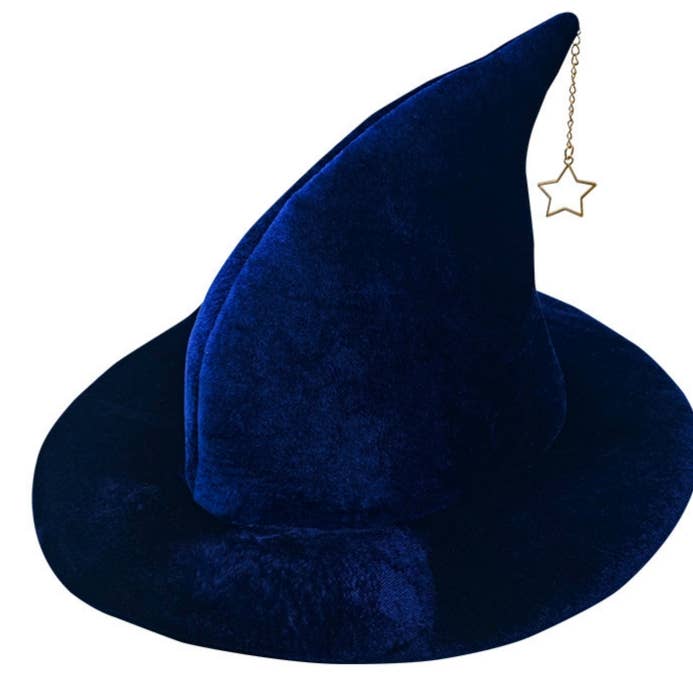 MKS America - Wholesale Cloche Hat - Women's - Halloween velvet star party pointed witch hat0