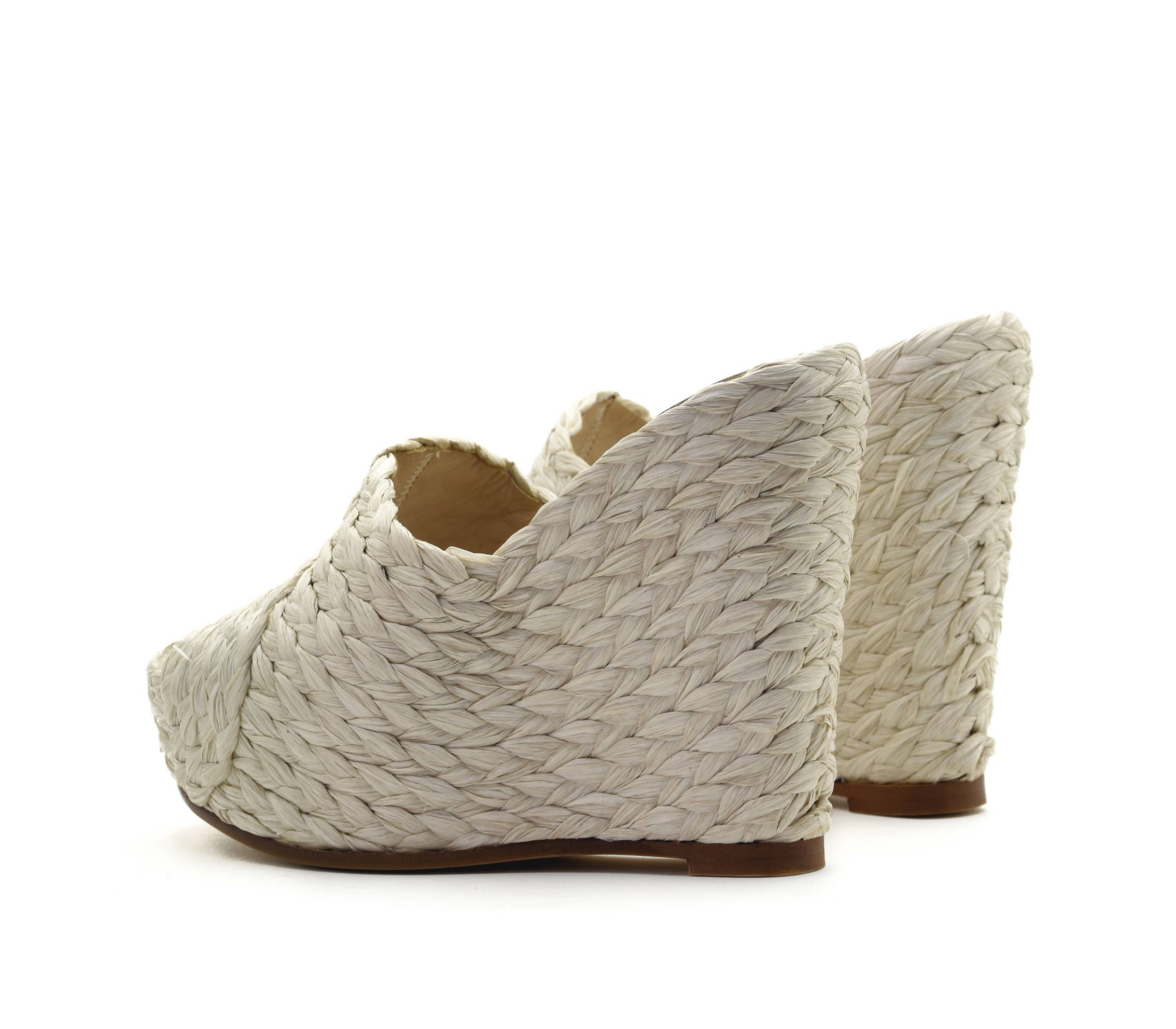 SS- KATE, raffia wedge off white for wholesale on Faire2