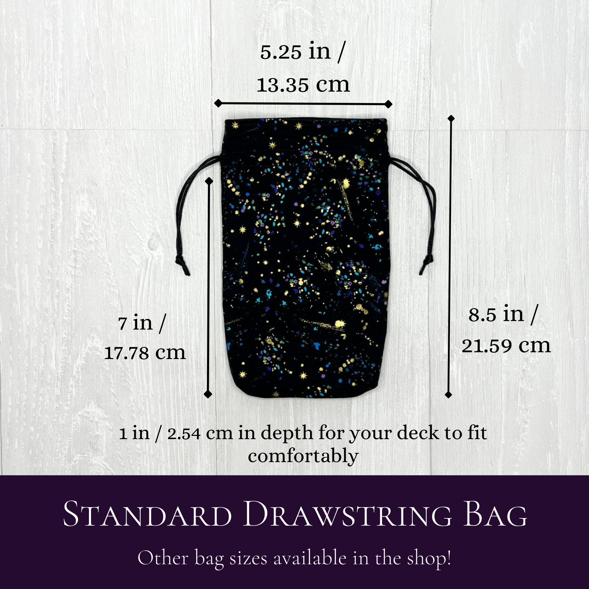 Threads of Tarot - Wholesale Card Holder - Unisex - Speckled Metallic Tarot Card Bag 1