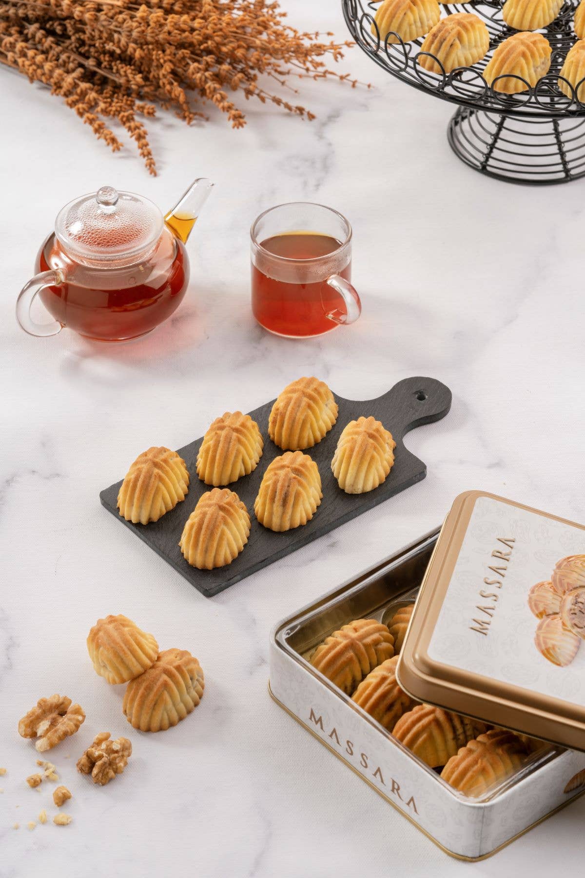 Biggbrands GmbH – wholesale Biscuit – Massara Walnut Cookies (Metal Packaging) 200 g2