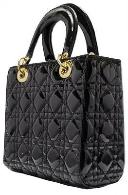 Strathurie – wholesale Top handle bag – women's – Black Patent Box Bag2