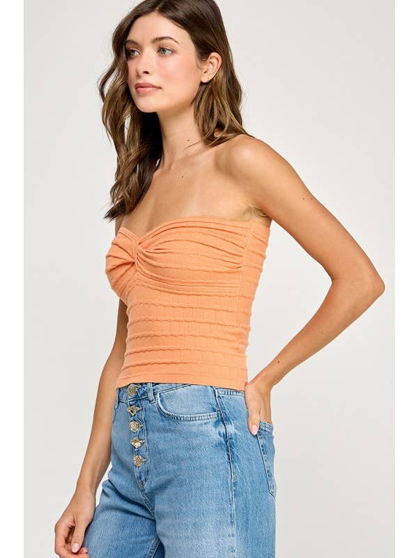 Miss Love - Wholesale Knit Top - Women's - Twist Front Sweater Tube Top6