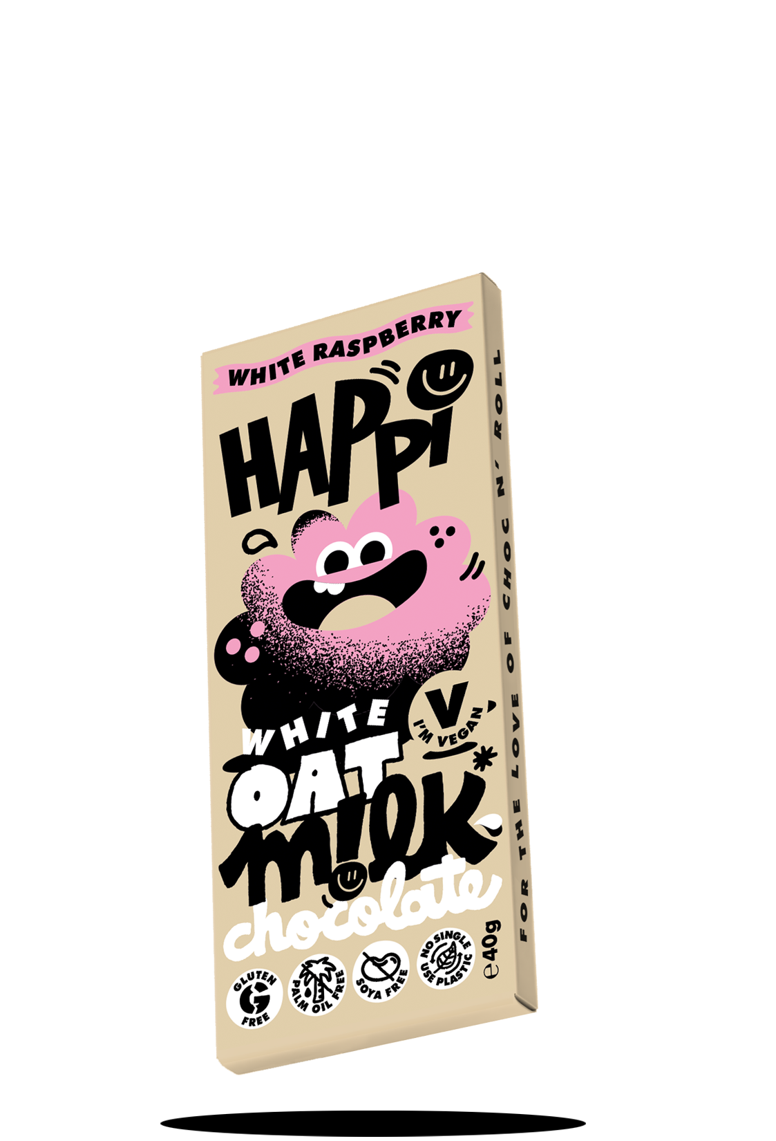 Happi - Vente Barre chocolatée - Barre aux framboises blanches, Happi Oat M ! Chocolat au lait, 40 g5