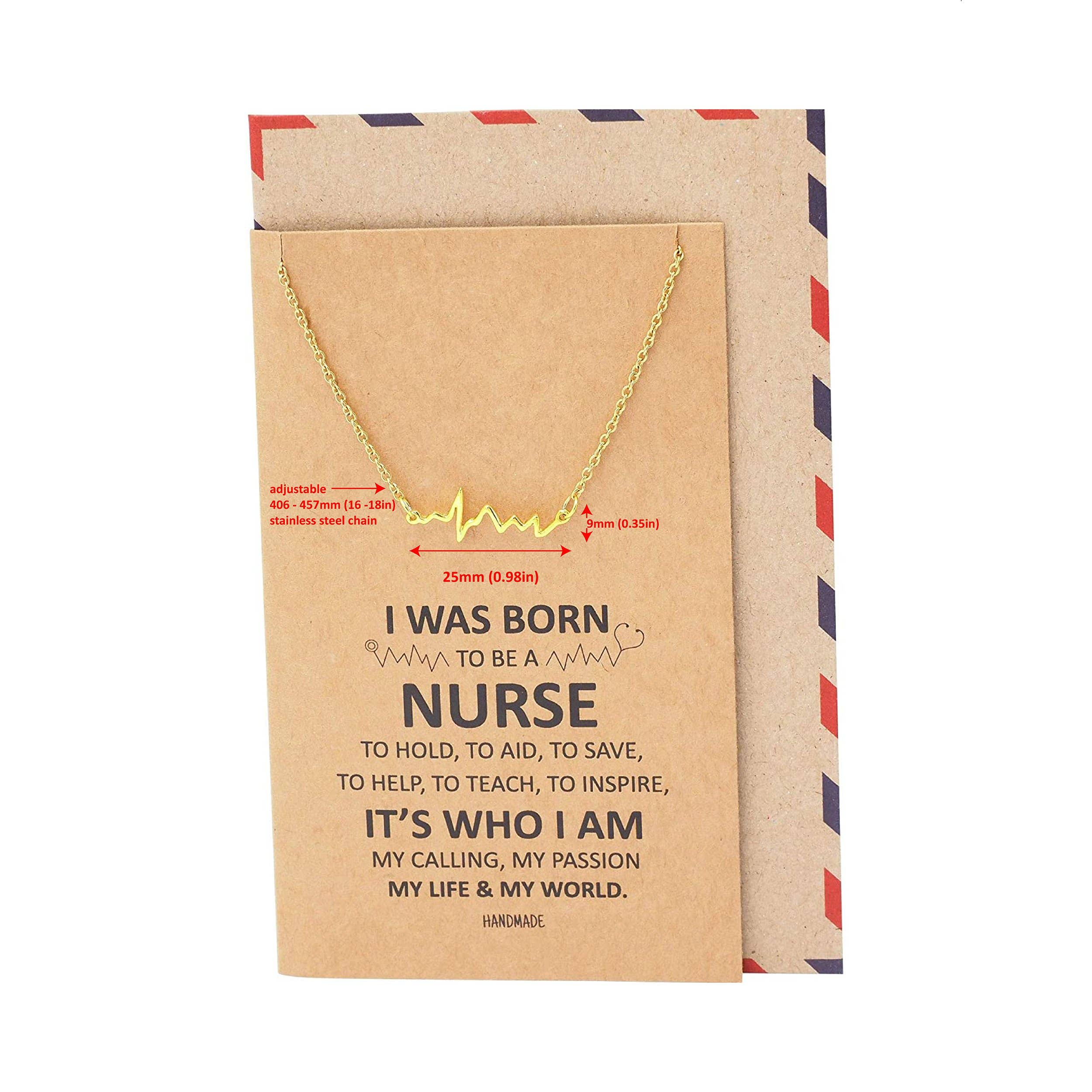 Quan Jewelry - Wholesale Pendant/Charm Necklace - Macaria Electrocardiogram Heartbeat Necklace, Nurse Gifts11