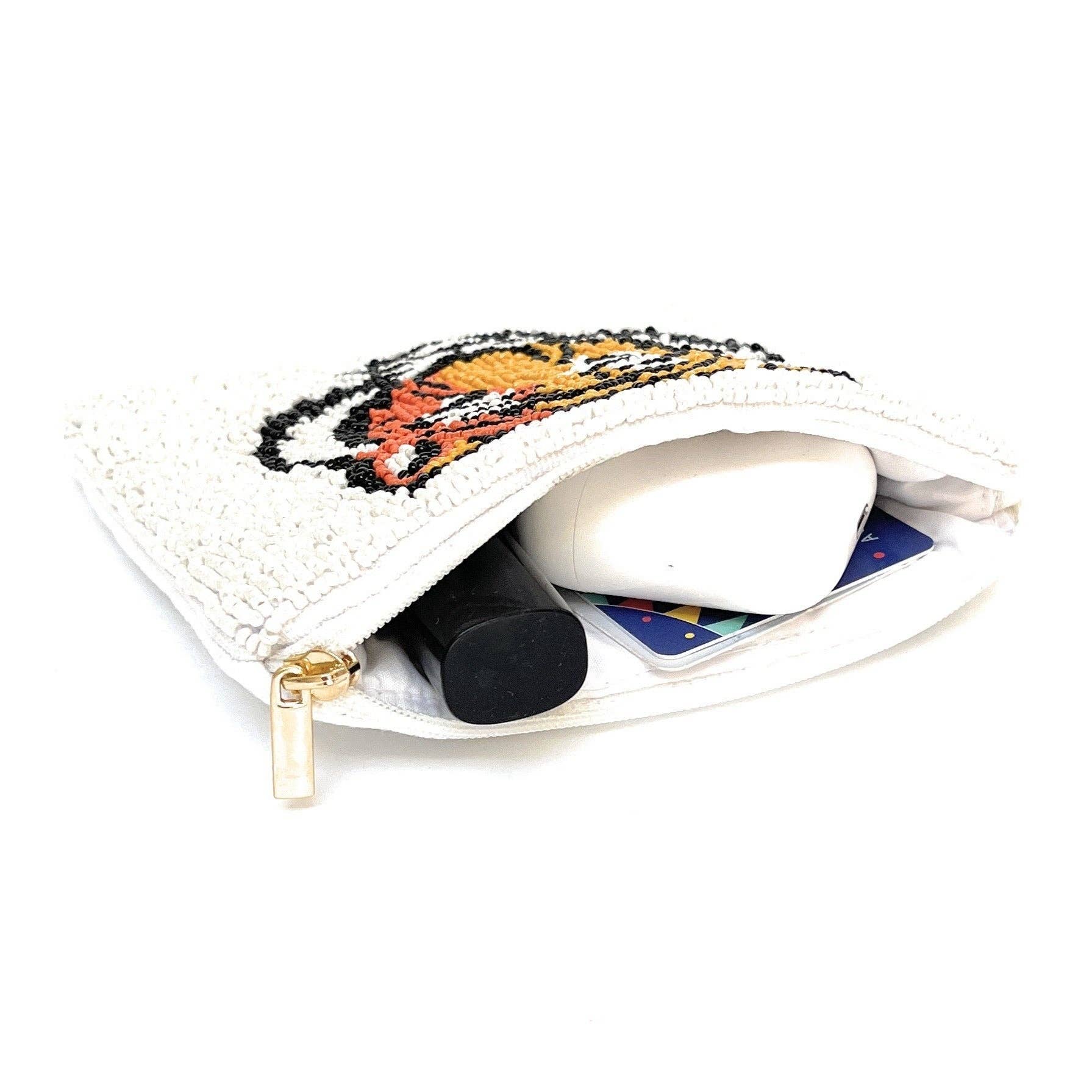 Twine and Love - Wholesale Coin Purse - Women's - Tiger Beaded Pouch3