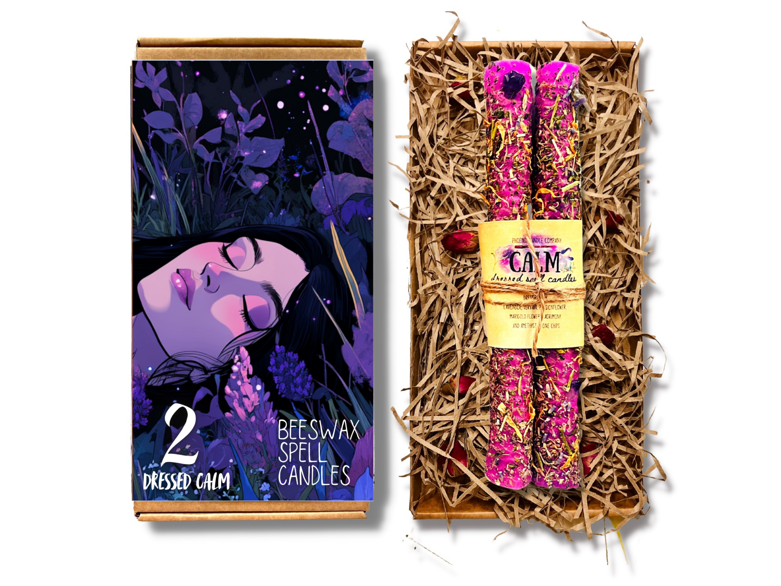 Phoenix Candle Company - Wholesale Votive Candle - Large Dressed Beeswax Spell Candles 8" (20cm)13