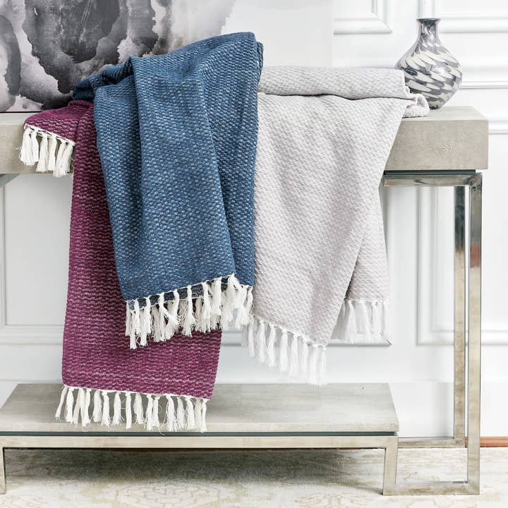 SALE Luxury Cotton Chenille Throw Blanket for wholesale by ELISABETH YORK