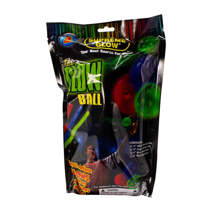 Windy City Novelties - Wholesale Sporting Game - Kids & Baby - Glowing Wiffle Balls with Glow Stick Inserts (3 Pack)5