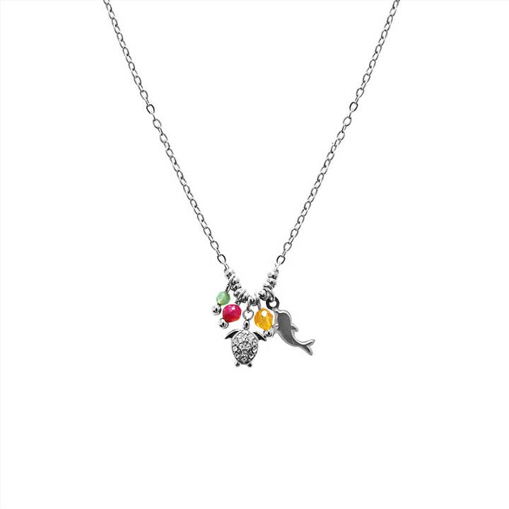 AMORINO SRL - Wholesale Pendant/Charm Necklace - MARINE CHARMS NECKLACE - YC25624B128