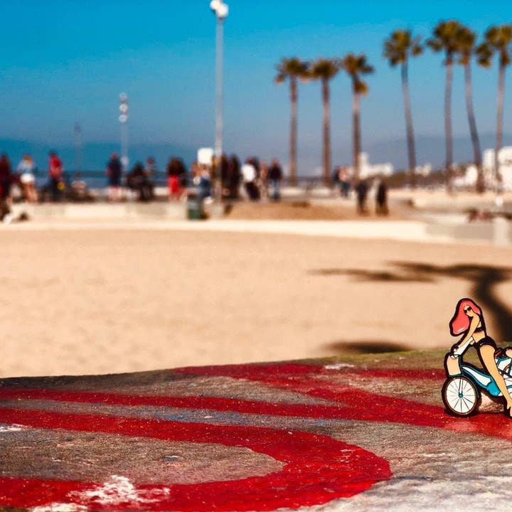 Gift for Teen Beach Cruiser Enamel Pin for wholesale by Play Pins Studio