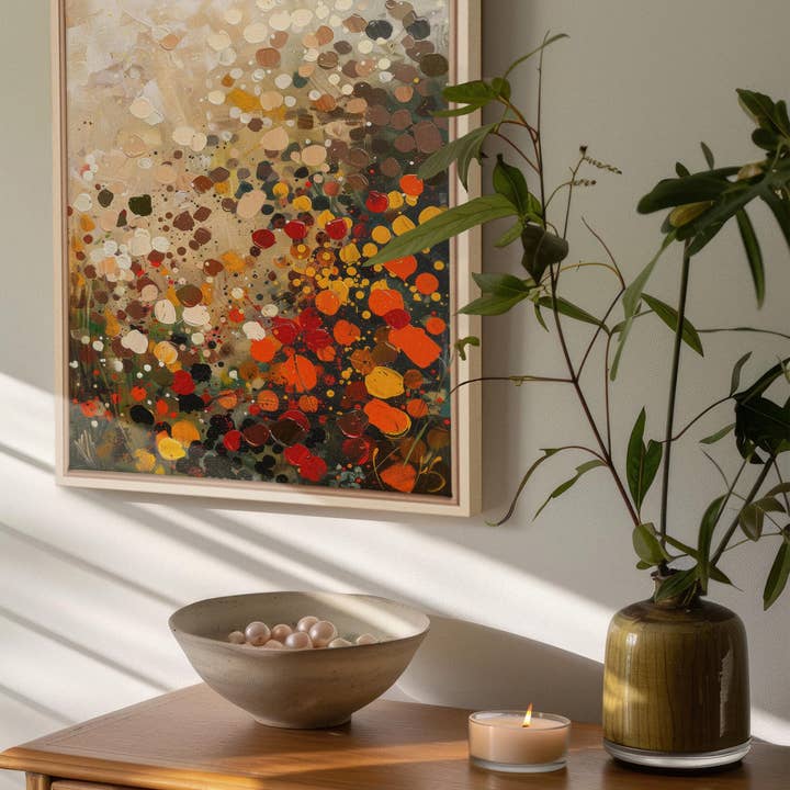 Oleka Canvas - Wholesale Painting/Drawing - EARTH & FIRE, Oeuvre sur toile étiré
