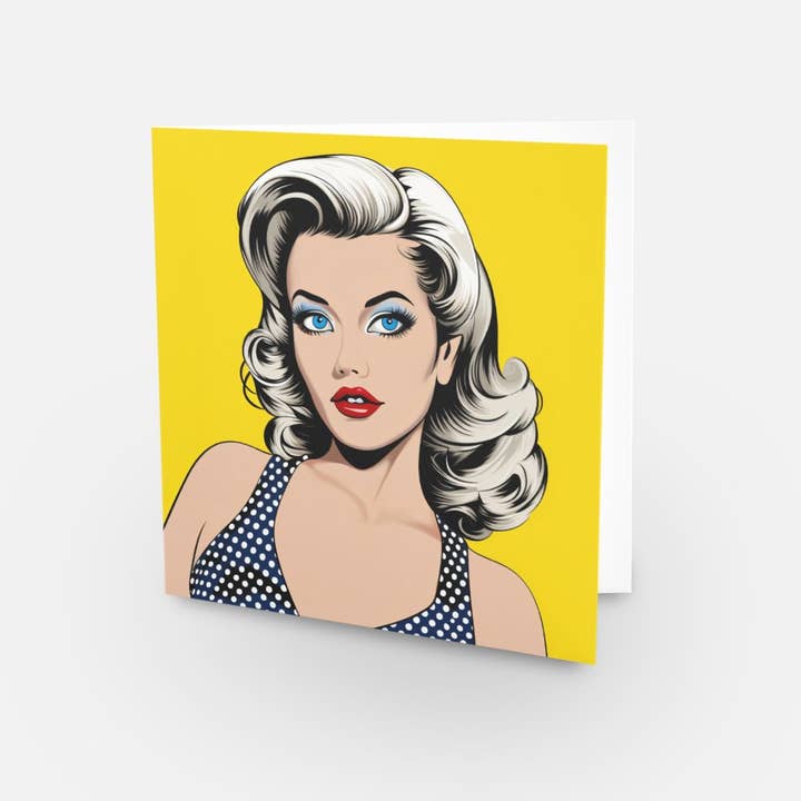 Pop Art Girl (Fair Skinned) Pack of 5 All Occasion Cards for wholesale by Fairely