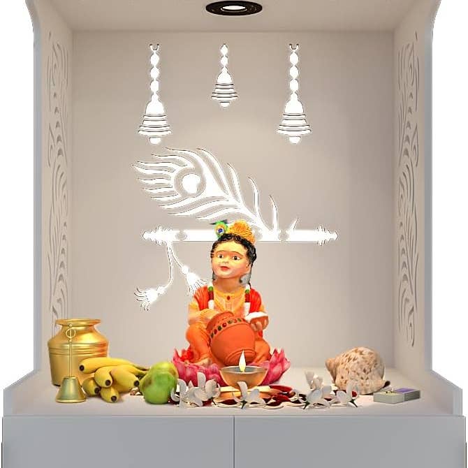 Gracious Mor Pankh Holztempel, weiße Farbe für den Großhandel von GoGlocal