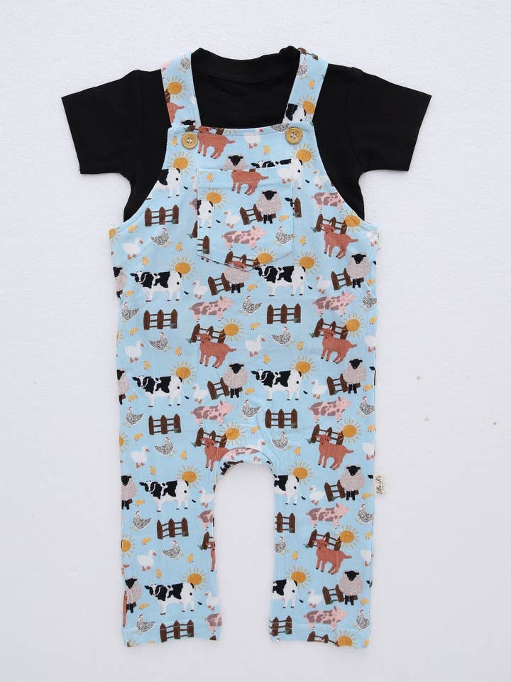Old McDonald Overall Set for wholesale by Ellie K’s Closet Co.