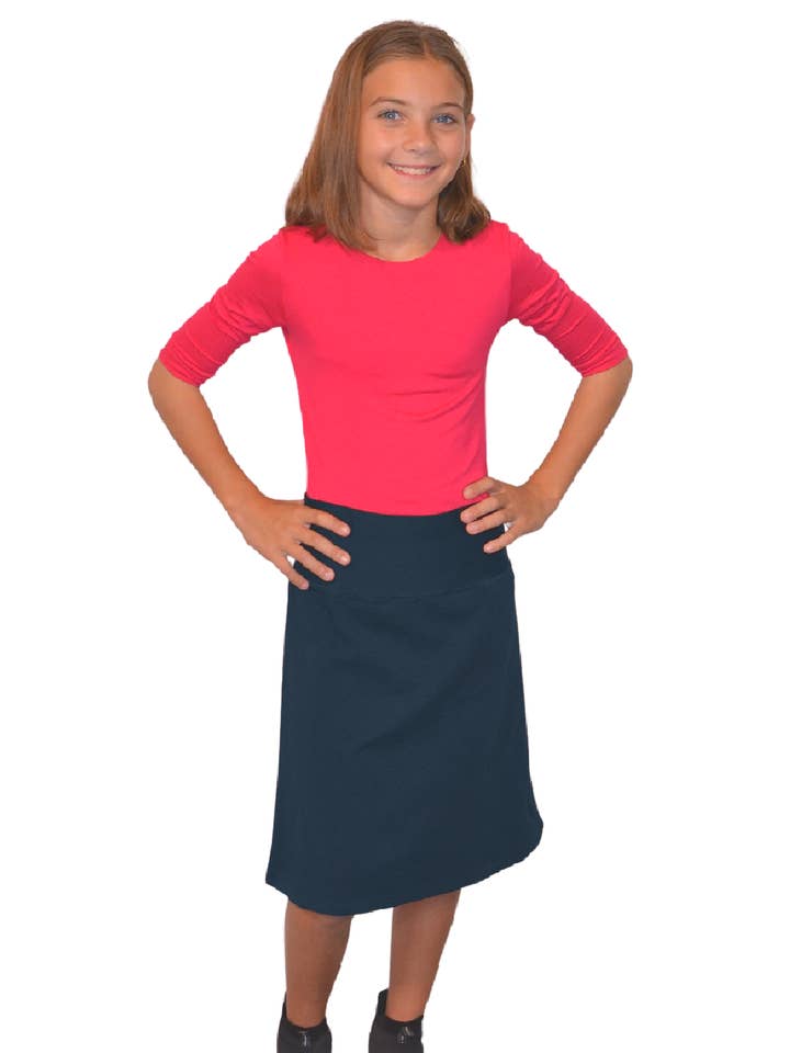 Sports Skirt Slight A Line Cotton Spandex Skirt for Girls for wholesale by Kosher Casual