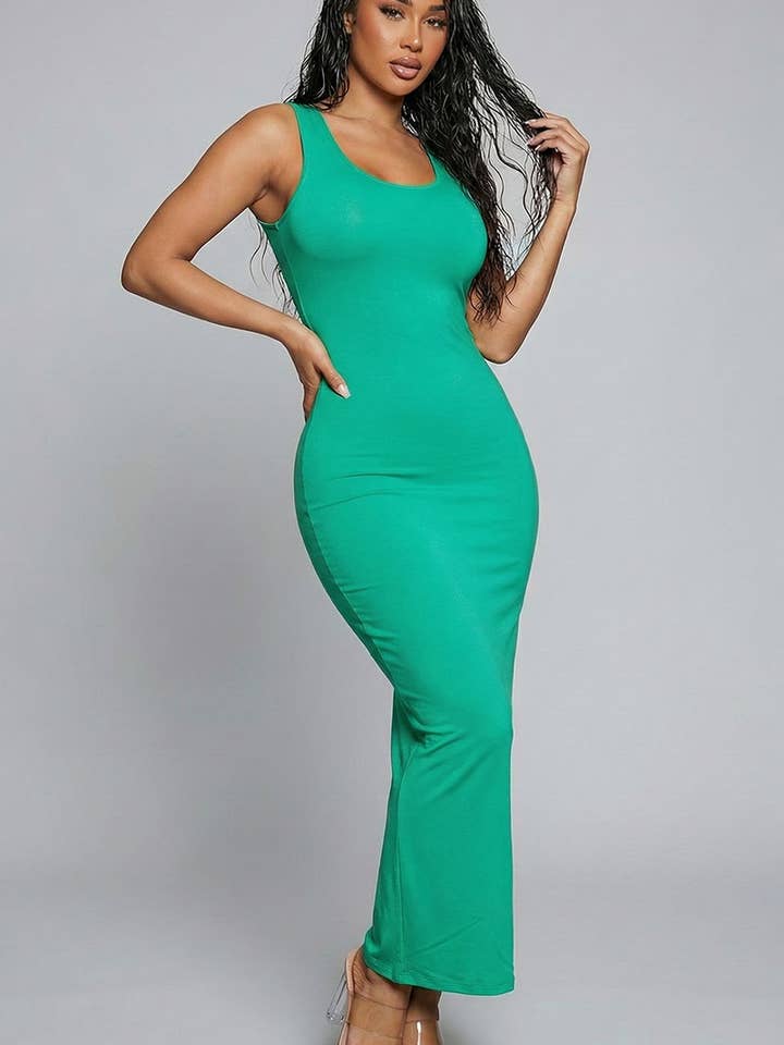 CAPELLA APPAREL – wholesale Klänning - Dam – Ärmlös maxiklänning i basstil12