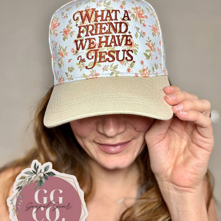 Gospel Gear Co - Wholesale Baseball Cap - Unisex - What A Friend We Have In Jesus Embroidered Hat0