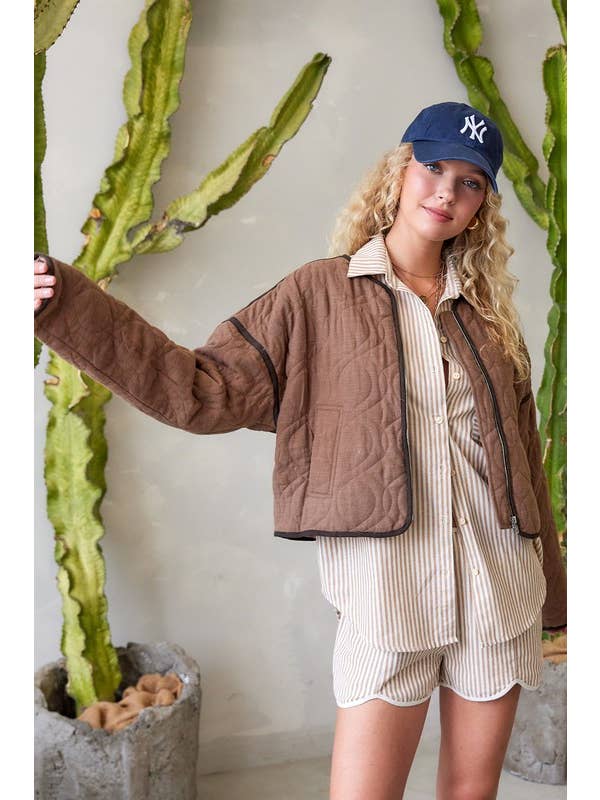 ILLA ILLA - Wholesale Jacket – Women's - Quilted Contrast Binding Jacket6