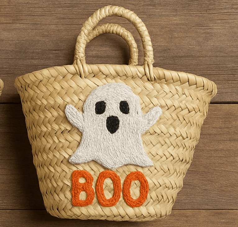 High crafty – wholesale Decal – Party decorations – Personalized Halloween Straw Basket – Custom Name Trick or T14