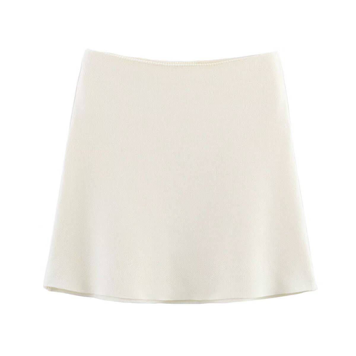 Beige 2-teilige Outfits Strick-Crop-Pullover Minirock-Set DP25F723 für den Großhandel auf Faire3