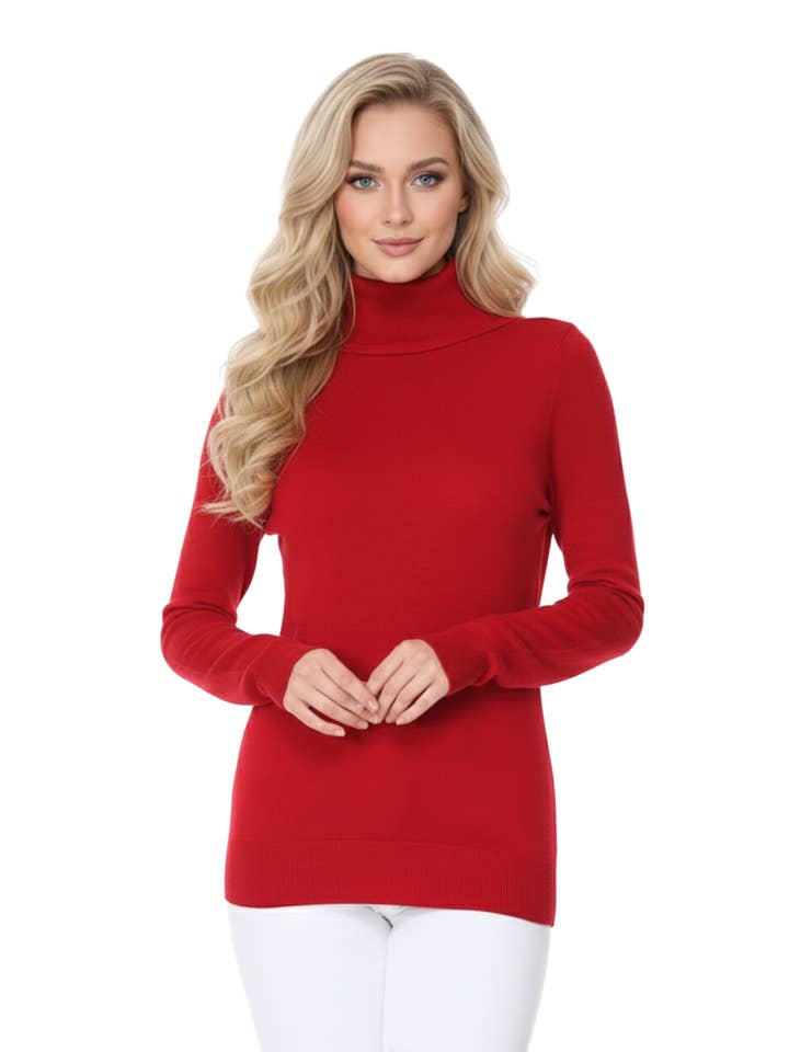Mak – wholesale Pullovertröja - Dam – Kvinnors långärmad turtleneck pullover tröja MK33494