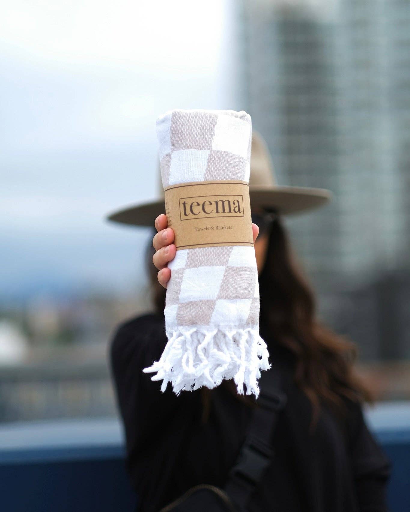 Teema Towels - Wholesale Bath Towel - The Tan Checkmate2