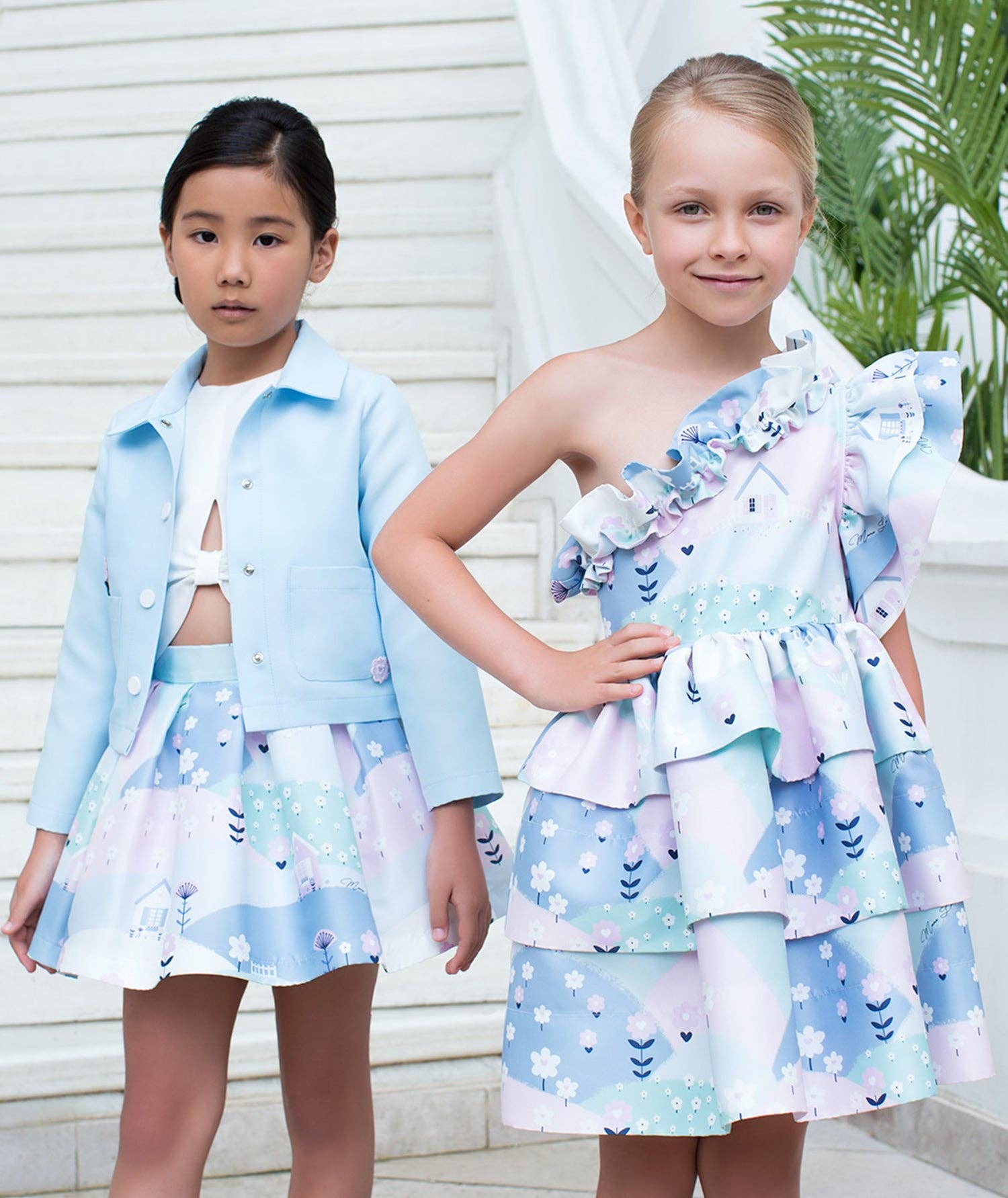 Mama Luma - Wholesale Dress - Kids - One-Shoulder Girls Ruffle Dress1